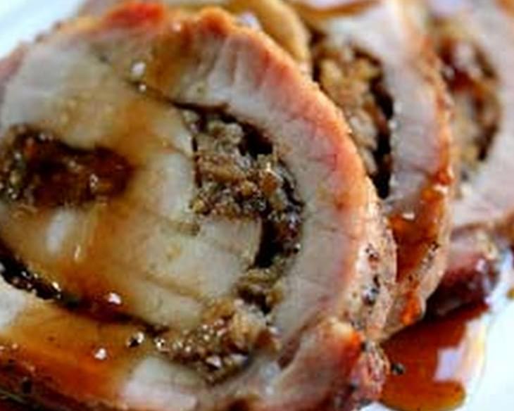 Apple Cranberry Stuffed Pork Roast