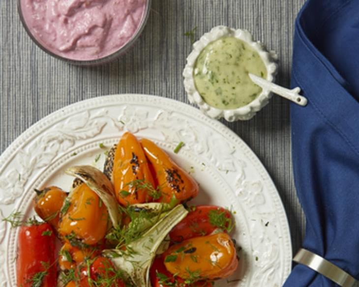 Roasted Summer Vegetables with Horseradish Aioli