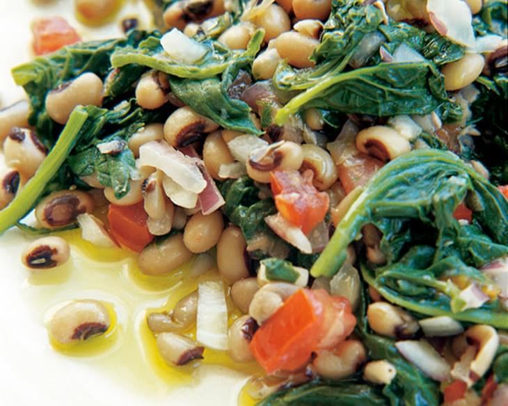 Black-Eyed Peas with Spinach