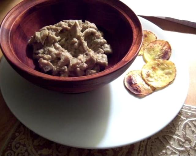 Baba Ghanoush with Squash Chips