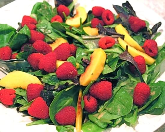 Nectarine Raspberry Salad