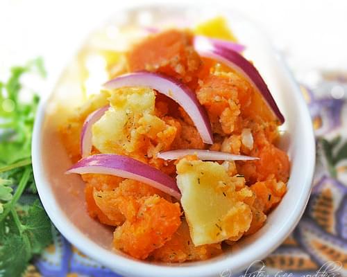 Sweet Potato Salad With Red Onion.