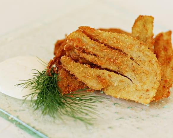 Parmesan-Crusted Fennel Fritters with Meyer Lemon Dip