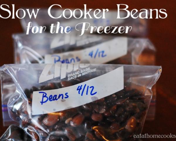 Slow Cooker Beans for the Freezer aka Refried Beans without the Refry