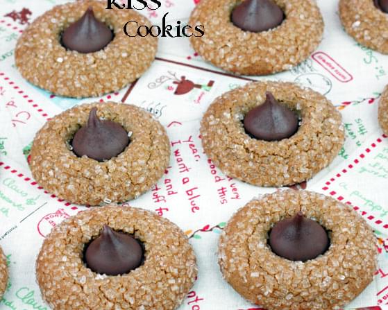 Hershey Kiss Gingerbread Cookies