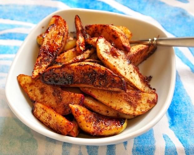 Roasted Apple Slices with Date Honey