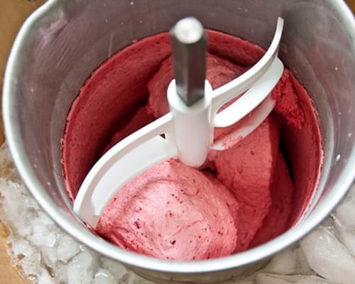 Strawberry-Sour Cream Ice Cream