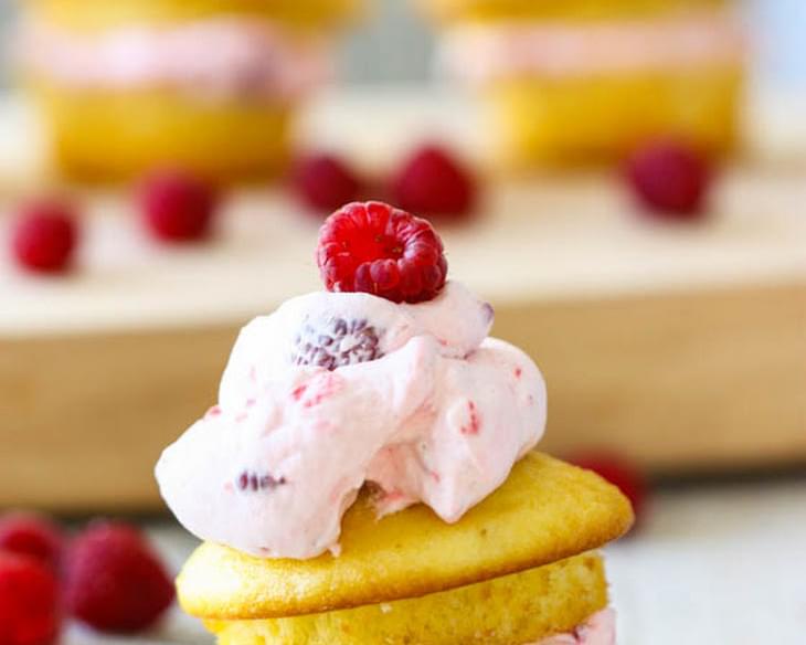 Raspberry and Cream Cupcakes