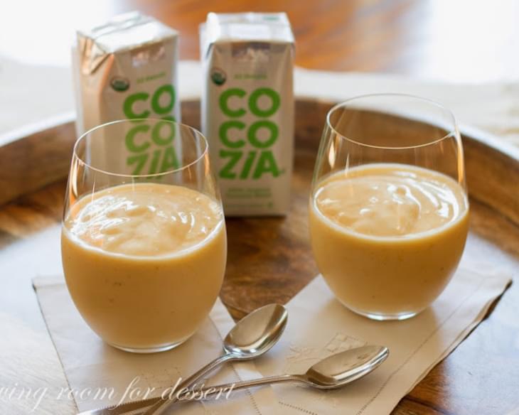 Orange, Banana And Peach Smoothie With Coconut Water