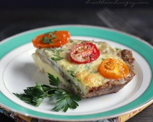 Sausage Crusted Quiche - Low Carb and Gluten Free
