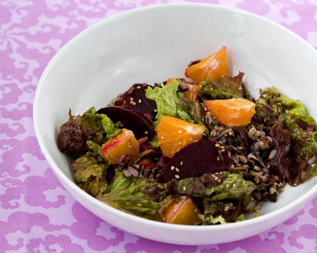 Wild Rice Salad With Oranges & Roasted Beets