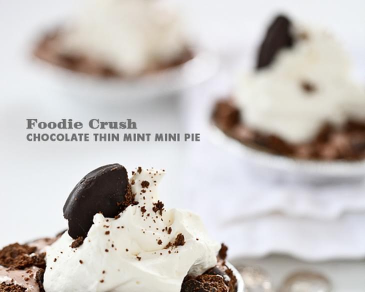 Chocolate Thin Mint Mini Pie