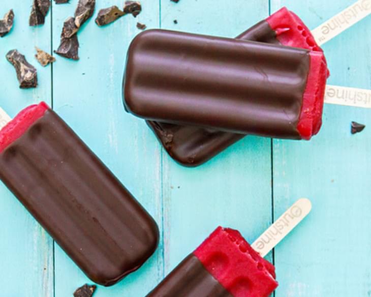 Chocolate Covered Blood Orange Popsicles