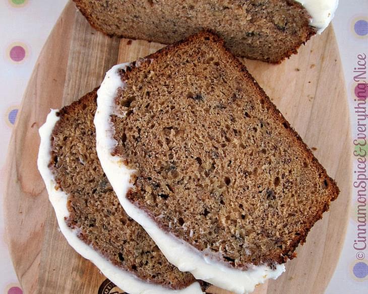 Chai Banana Bread with Cream Cheese Frosting