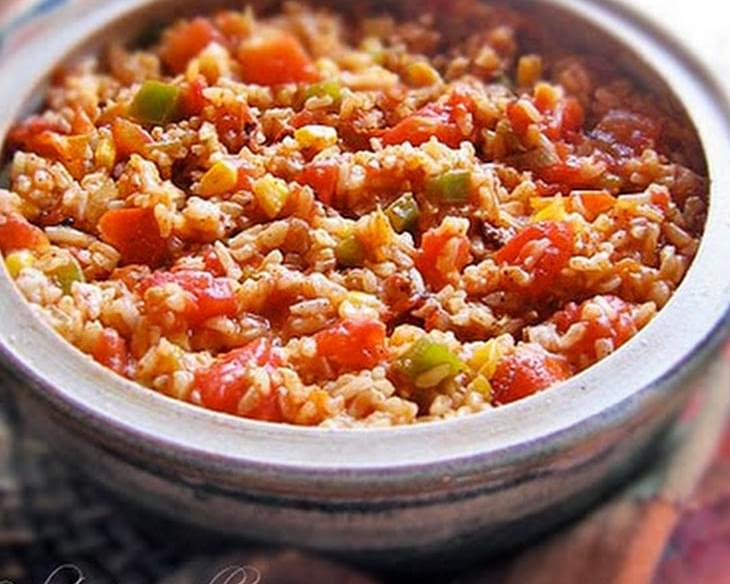 Spanish Rice Bake Recipe with Brown Rice