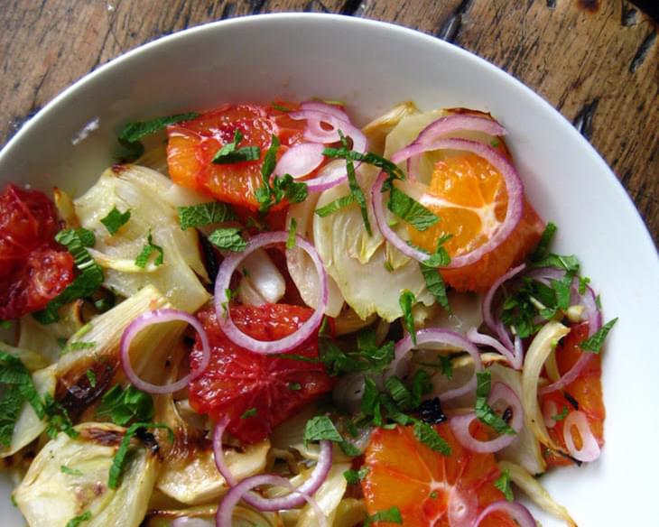 Roasted Fennel with Orange and Mint Salad