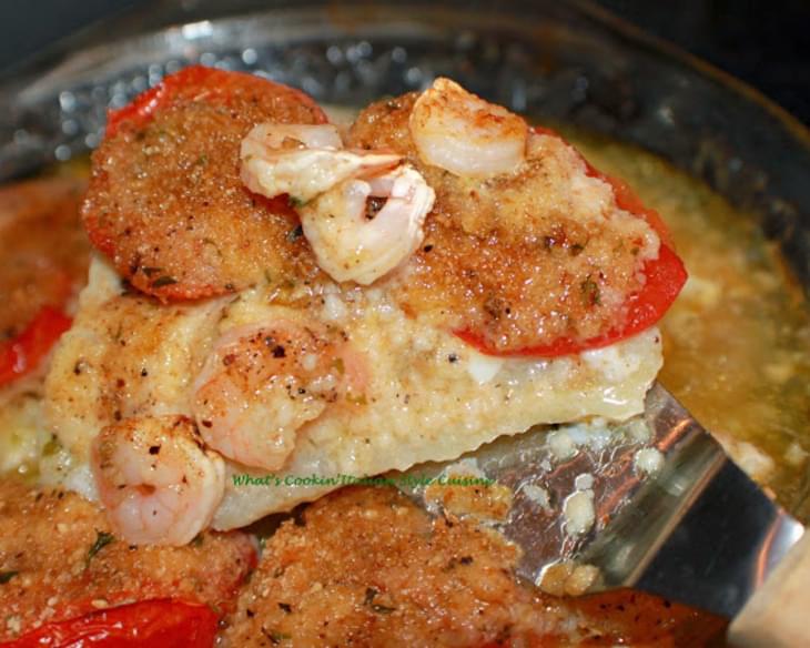 Spicy Shrimp Topped Cod