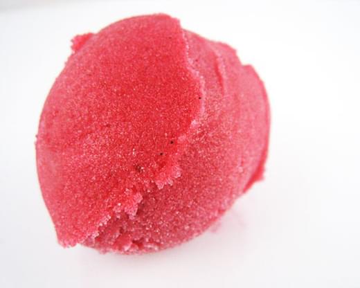 Cranberry and Vanilla Bean Sorbet (adapted from Bon Appetit, November 2009)