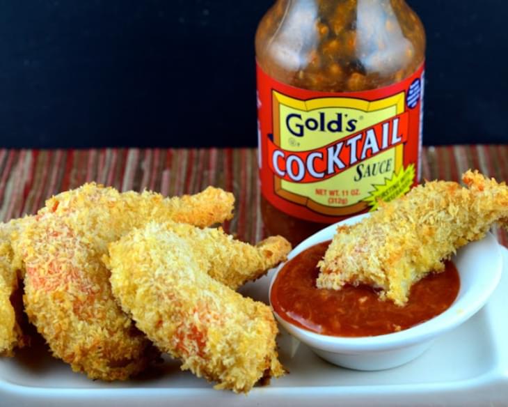 Baked Coconut "Shrimp" with Gold's Cocktail Sauce