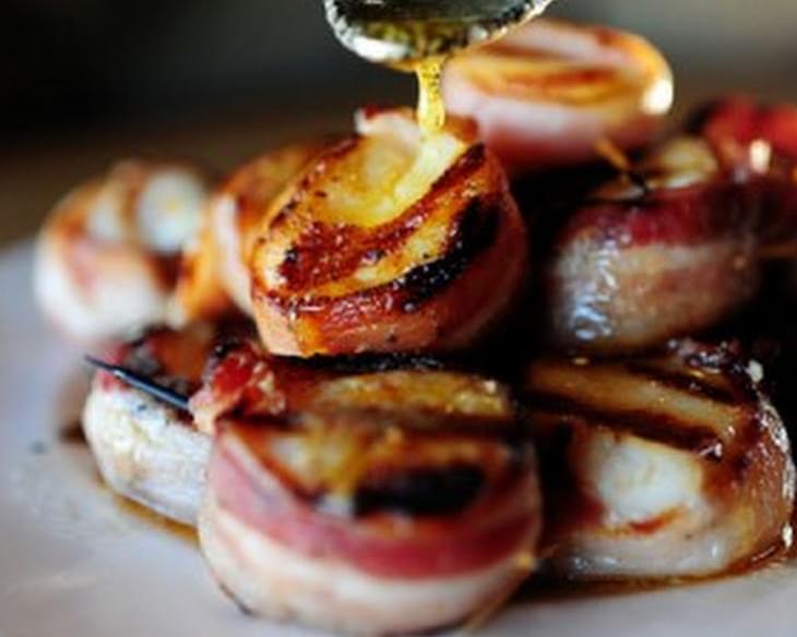 Bacon-Wrapped Scallops with Chili Butter