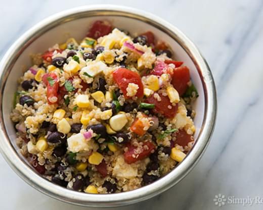 Quinoa Salad with Black Beans, Corn, and Tomatoes