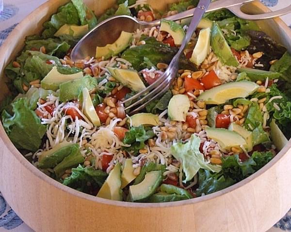 Avocado- Pine Nut Salad