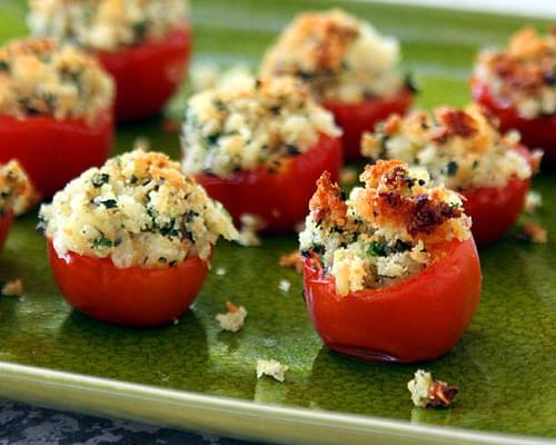 Bread and Herb Butter Stuffed Cherry Tomatoes - Recipe with Nature's Pride Bread