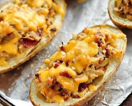 Bacon-Cheddar Twice Baked Potatoes