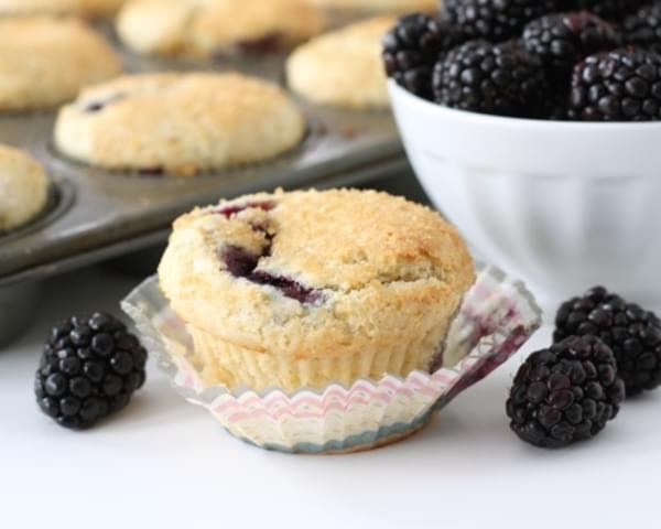 Lemon Ricotta Blackberry Muffins