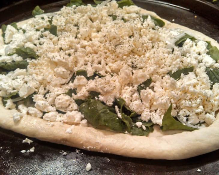 Meatless Again?!?! ~ Spinach Feta Pizza ~ REVISTED
