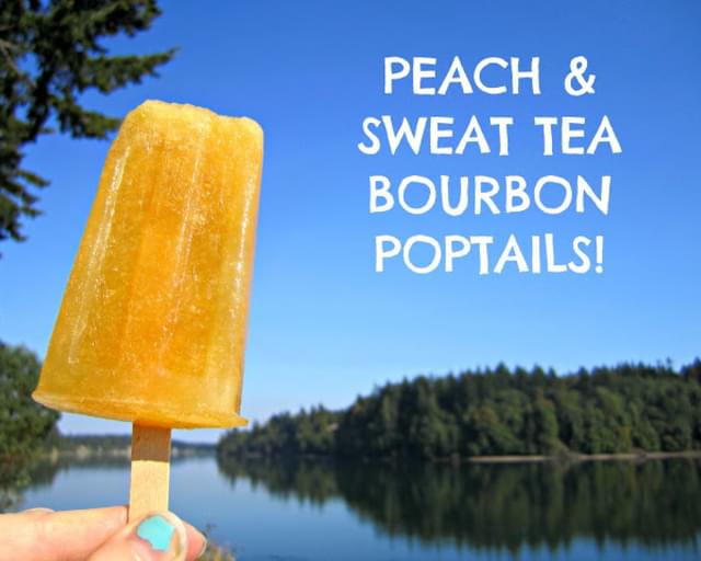 Peach and Sweet Tea Bourbon Poptails