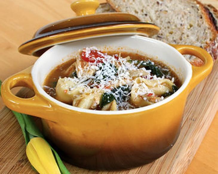 Garlicky Tortellini Soup