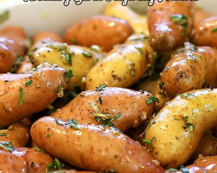 Oven Roasted Rosemary Garlic Fingerling Potatoes