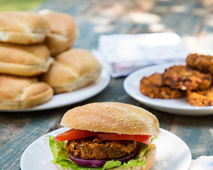African-Inspired Sweet Potato and Black Bean Burgers