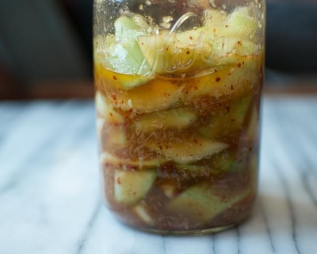 Spicy Quick Pickled Cucumbers
