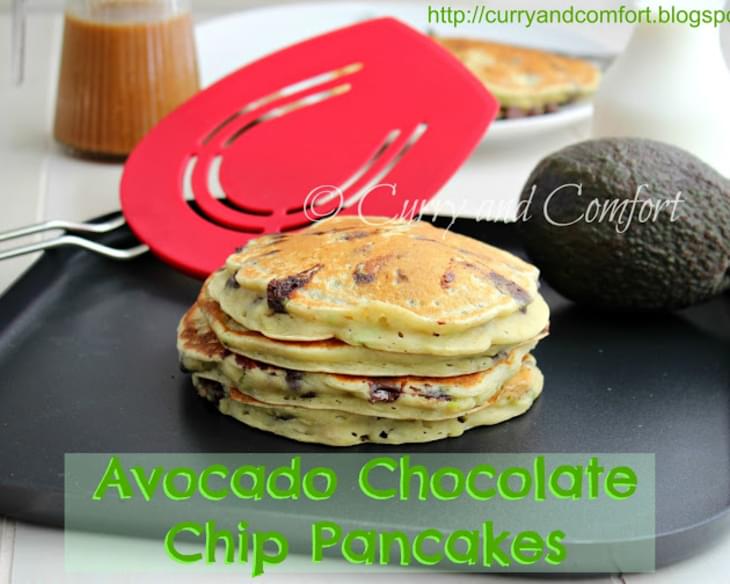 Avocado Chocolate Chip Pancakes