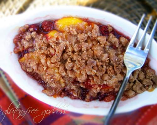 Cranberry Peach Crumble