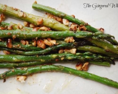 Roasted Asparagus with Brown Butter and Hazelnuts