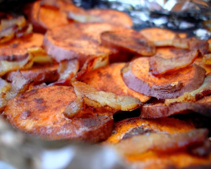 Cinnamon Bacon Backyard Sweet Potatoes