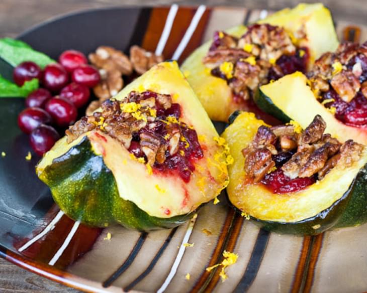 Roasted Squash with Cranberry Crumble