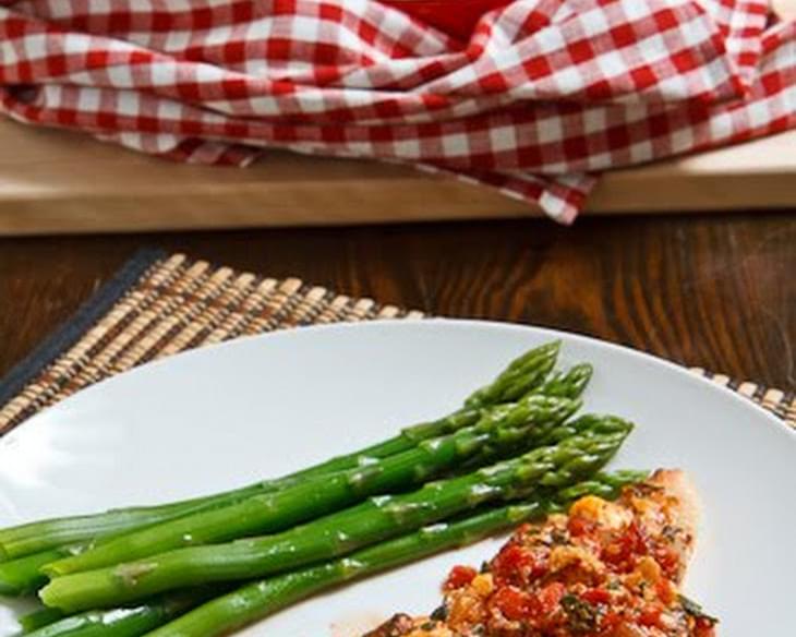 Cod Baked in a Tomato and Feta Sauce