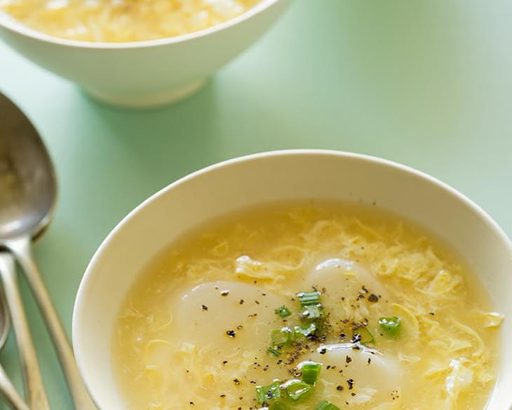 Egg Drop Soup with Rice Cakes