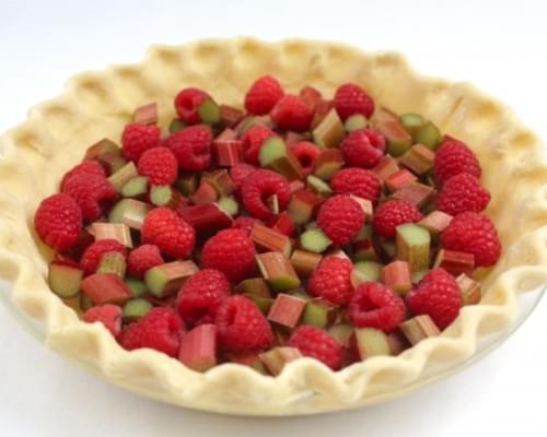 Rhubarb-Raspberry Cream Pie