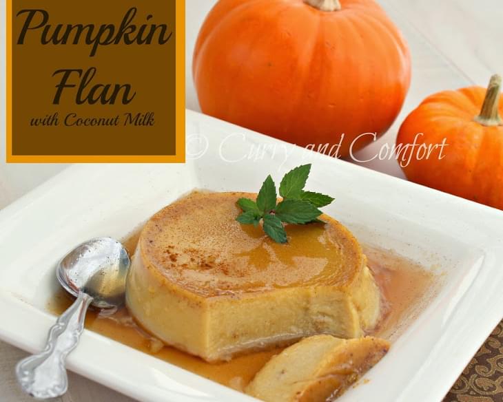 Pumpkin Flan with Maple Syrup