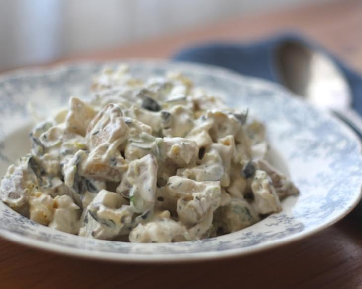 Garlic and Thyme Potato Salad with Leeks