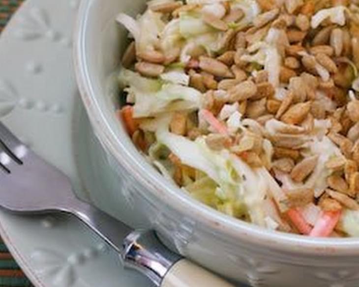 Cabbage and Blue Cheese Salad with Sunflower Seeds