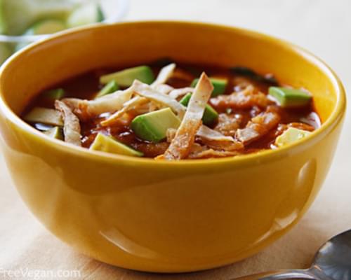 Tortilla Soup with Pinto Beans