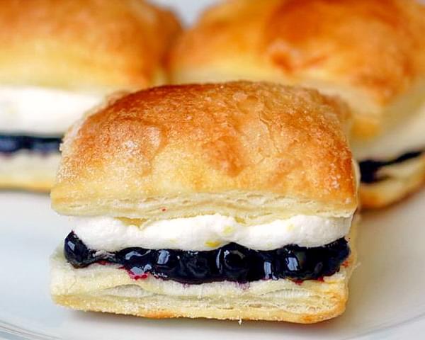 Blueberry Lemon Mini Puff Pastries