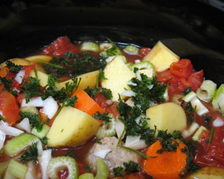 Crock Pot Meatball & Vegetable Soup
