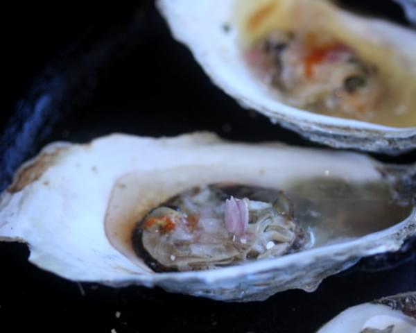 Broiled Oysters with Siracha-Lime Butter